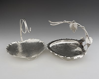 Lot 764 - Hukin and Heath, two grape dishes, each with...