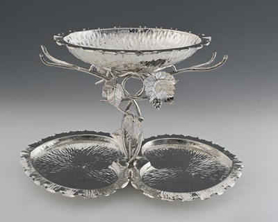 Lot 791 - Hukin and Heath, a grape stand, with hammered...
