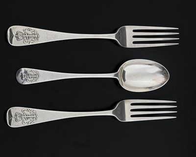 Lot 41 - Hunt and Roskell, a pair of Victorian silver...