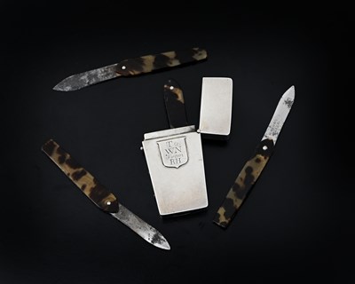 Lot 190 - A nineteenth-century unmarked silver lancet...