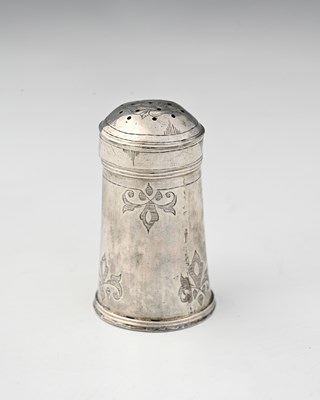 Lot 240 - A silver caster or powderer, of tapered...