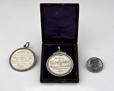 Lot 701 - Three Victorian silver sporting prize medals,...