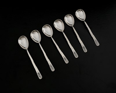 Lot 478 - H.G. Murphy, a set of six silver spoons, each...