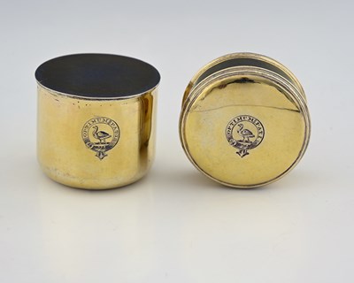 Lot 123 - Two nineteenth-century unmarked silver gilt...