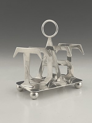 Lot 739 - Hukin and Heath, an electroplated 'TOAST'...