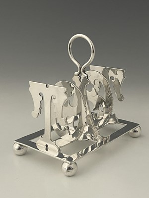 Lot 740 - Hukin and Heath, an electroplated 'TOAST'...