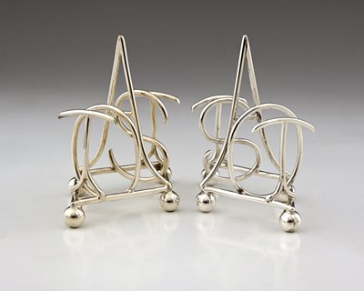 Lot 761 - Hukin and Heath, a pair of electroplated...