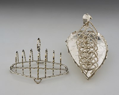 Lot 741 - Hukin and Heath, two electroplated toast racks,...