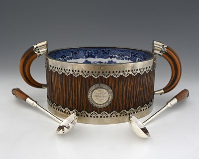 Lot 728 - Hukin and Heath, an electroplated and bark...