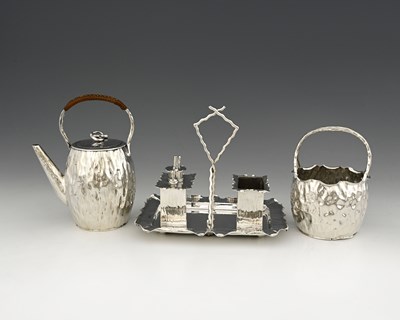 Lot 746 - Hukin and Heath, a silver-plated smokers'...