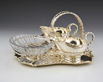 Lot 745 - Hukin and Heath, an electroplated dish with...