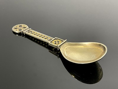 Lot 100 - A Norwegian Romanesque Revival silver gilt and...