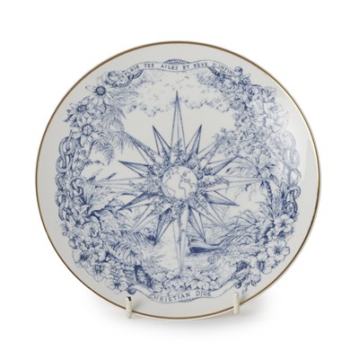 Lot 366 - Christian Dior, a fine porcelain dessert plate.