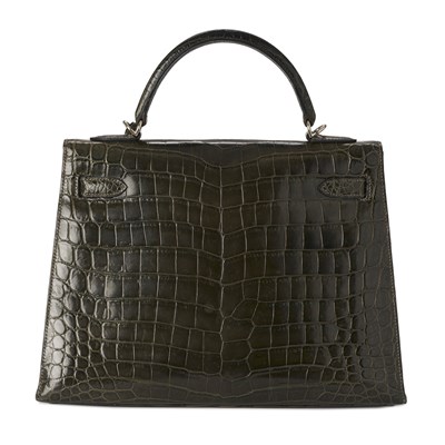 Lot 257 - Hermes, a 2007 crocodile Kelly Sellier 32 handbag.