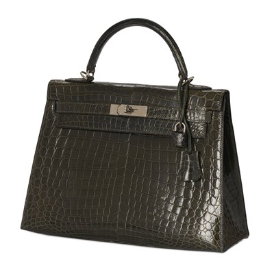 Lot 257 - Hermes, a 2007 crocodile Kelly Sellier 32 handbag.