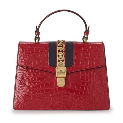 Lot 384 - Gucci, an alligator Sylvie Top Handle handbag.