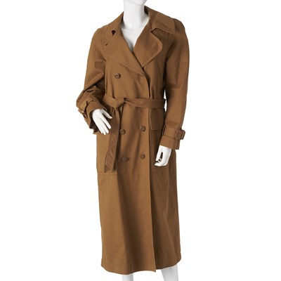 Lot 296 - Alberta Ferretti, a tan cotton trench coat.