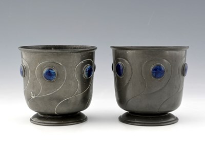 Lot 140 - William Hutton and Ruskin Pottery, a pair of...
