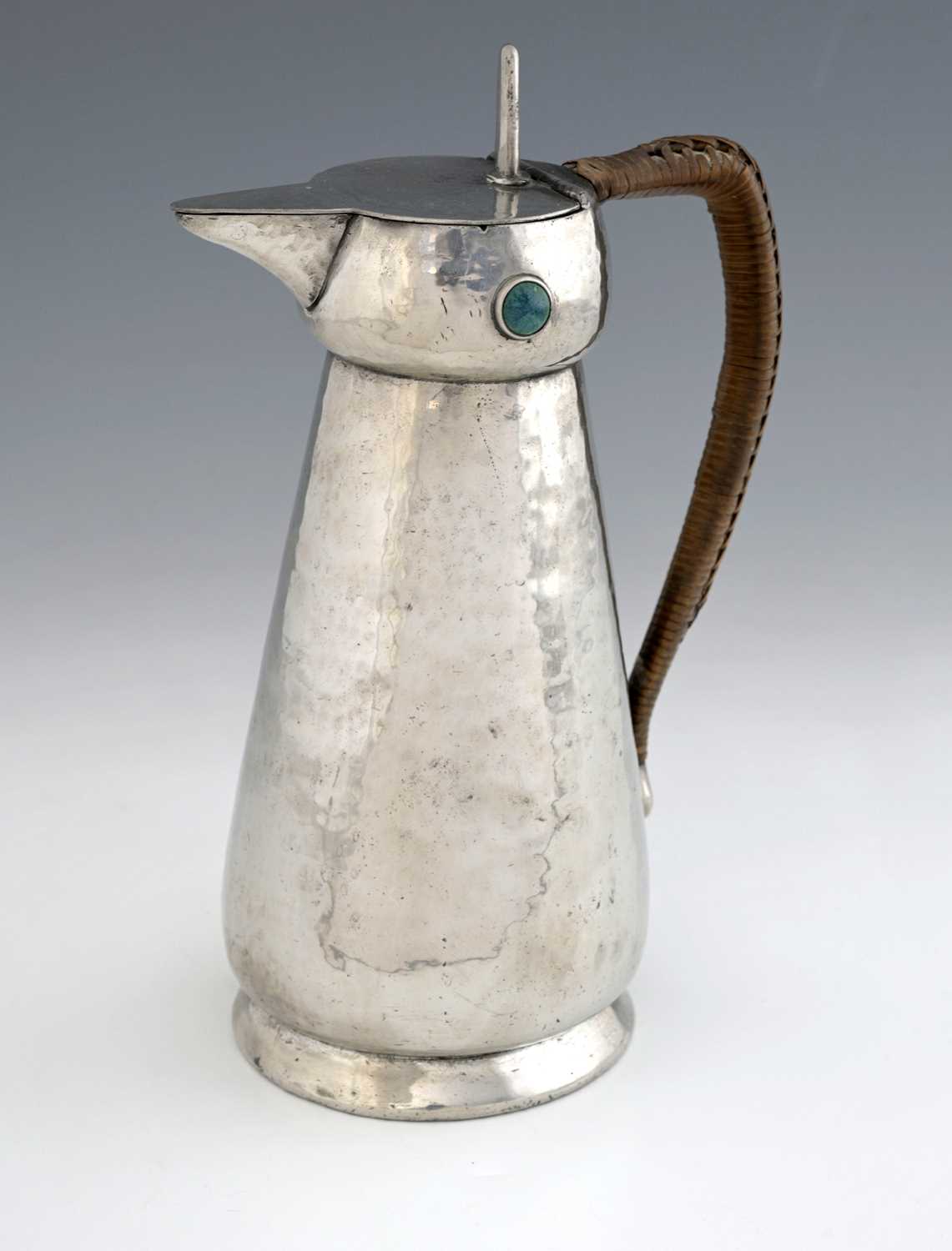 Lot 105 - An Arts and Crafts pewter and Ruskin cabochon...