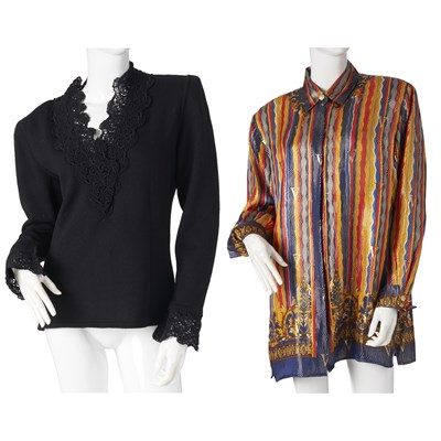 Lot 363 - A designer blouse and jumper.