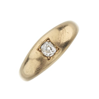 Lot 3 - An early 20th century 18ct gold diamond single-stone band ring