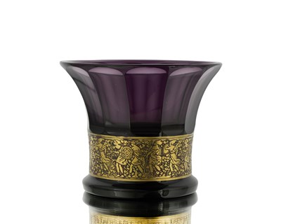 Lot 427 - Moser, a Secessionist amethyst glass vase,...