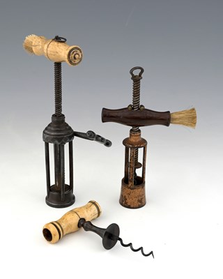 Lot 143 - Three 19th century corkscrews, G Twigg's...