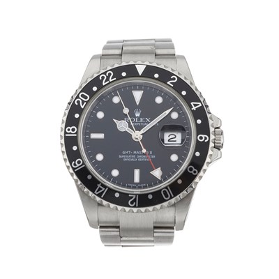 Lot 265 - Rolex, a stainless steel Oyster Perpetual Date GMT-Master II bracelet watch