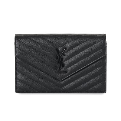 Lot 486 - Saint Laurent, a Cassandre Envelope chain wallet.