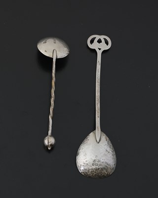 Lot 48 - A E Jones, two Arts and Crafts silver spoons,...