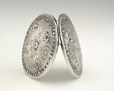 Lot 46 - A Polish Arts and Crafts silver compact, ORNO...