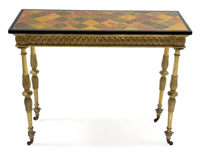 Lot 361 - A George III parcel gilt wood console or side...