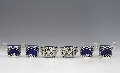 Lot 77 - Six twentieth-century silver salts, each with...