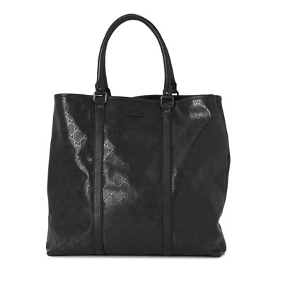 Lot 362 - Gucci, a black GG Imprime tote.