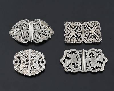 Lot 443 - Four twentieth-century hallmarked silver...