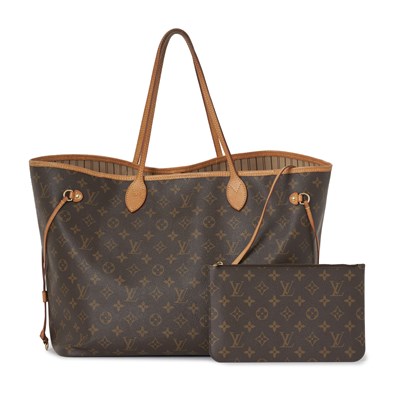 Lot 417 - Louis Vuitton, a monogram Neverfull GM handbag w/ pouch.