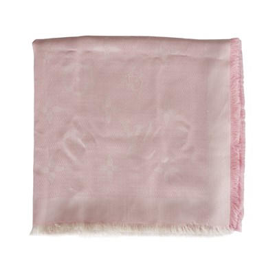 Lot 456 - Louis Vuitton, a pink monogram shawl.