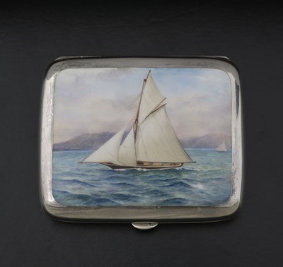 Lot 250 - A Victorian silver and enamel cigarette case,...
