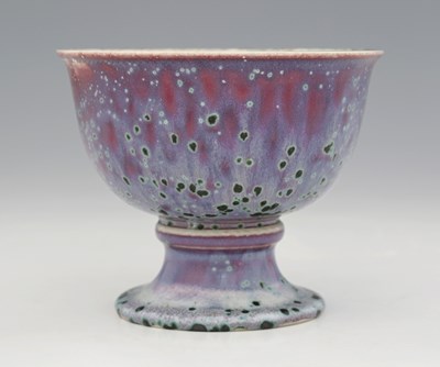 Lot 623 - Ruskin Pottery, a High Fired pedestal bowl,...