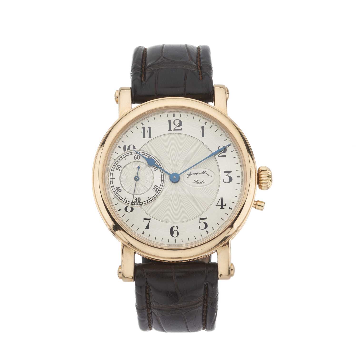 244 - H. Moser & Cie., limited edition a rose metal Henry Moser II wrist watch
