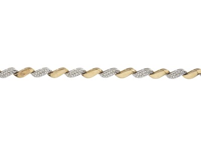 Lot 94 - A 14ct gold diamond bracelet