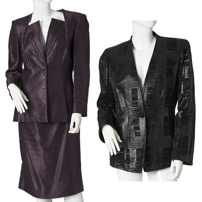 Lot 519 - Thierry Mugler, a ladies vintage outfit and a jacket.