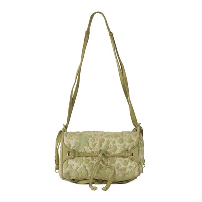 Lot 296 - Bottega Veneta, a vintage green Brocade handbag.