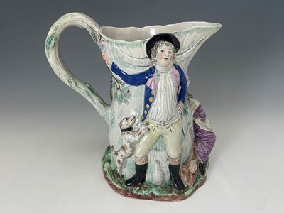 Lot 730 - A large Staffordshire pearlware Hebe jug,...