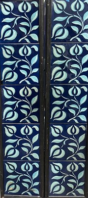 Lot 41 - Maw and Co., two five tile panels, Arts and...