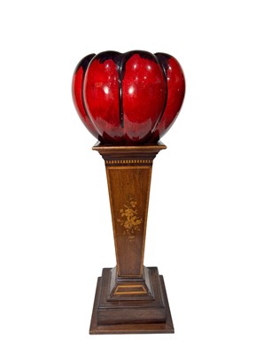 Lot 738 - A very large Royal Doulton Flambe lotus...