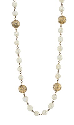 Lot 325 - Chanel, a 1980s imitation pearl necklace.