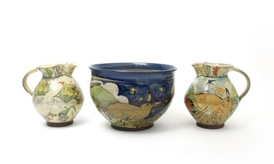 Lot 344 - Maureen Minchin (born 1954) Hare and Owl an...