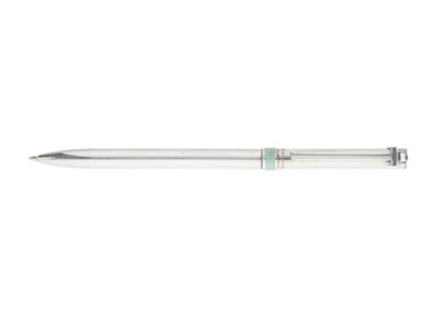Lot 494 - Tiffany & Co, a sterling silver ballpoint pen w/ alligator case.