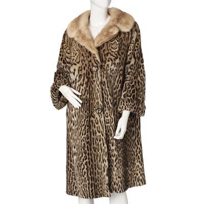 Lot 525 - An ocelot and mink fur coat.
